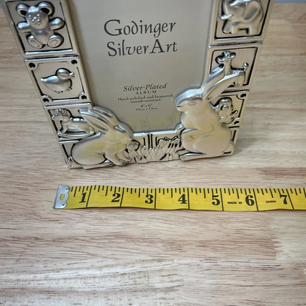 Godinger Silver Art Baby Photo‎ Album Frame Silver Plated Keepsake Bunny